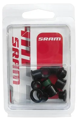 Produktbild von SRAM 11.6918.000.001 ChainRingBolt Kit Red Hidden Bold 5/arm Aluminium, Black, schwarz (1 Set)