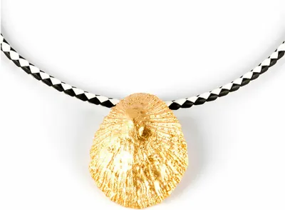 Image de Collier Shabama noir et blanc - or brillant