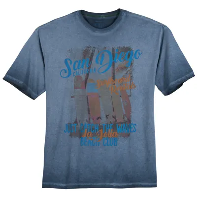 Produktbild von Redfield Übergrößen T-Shirt denimblau Surferprint