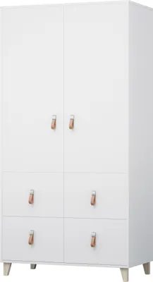 Image de Ensemble de chambre d'enfant Armoire Commode Bureau Étagère murale Figo (blanc/blanc)