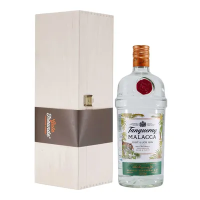 Produktbild von Tanqueray Malacca Gin mit Geschenk-Holzkiste