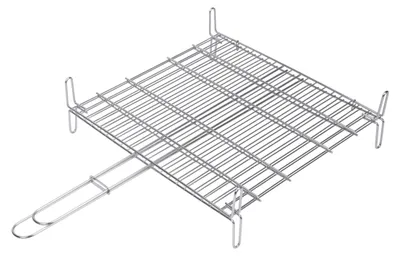 Immagine prodotto di Griglia per barbecue, doppia, 40 x 45 cm, in acciaio inossidabile 18/8, per uso in cucina