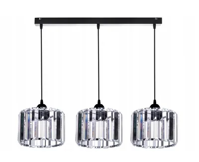 Productafbeelding van FKL DESIGN Home Deco: Plafondlamp, 3-licht, E27, kristallen lampenkap, onderdeel van de serie (N490-BZ3)