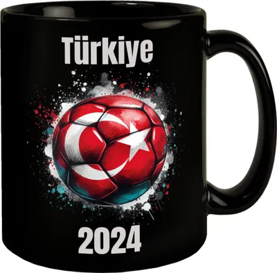 Produktbild von Fußball Türkei Flagge Tasse in Schwarz