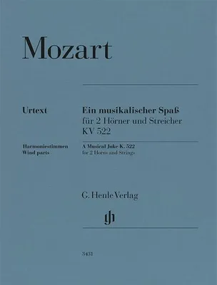 Obrázok produktu pre Wolfgang Amadeus Mozart - Ein musikalischer Spaß KV 522 für 2 Hörner in F und Streicher