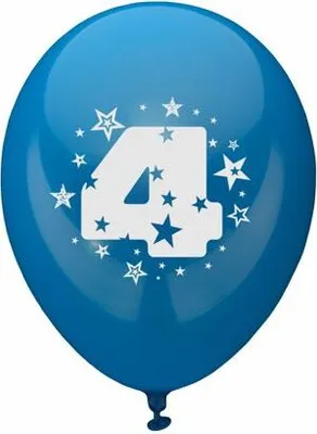Immagine prodotto di Palloncini PAPSTAR 81424 PAPSTAR numero "4", tondi, colori assortiti
