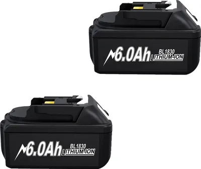 Obrázek produktu pro 18V akumulátor, kapacita 6,0 Ah, certifikát FCC a RoHS, 2 6,0 Ah, 18V