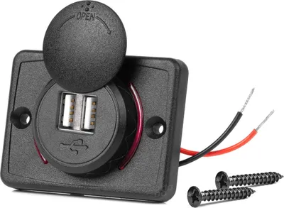 Obrázek produktu pro Vodotěsná nabíječka do auta USB Quad design 2x USB 12V/24V AMIO-04230