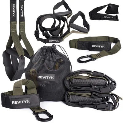 Produktbild von Schlingentrainer mit Türanker und Trainingsplan Slingtariner Set Gravity Trainer