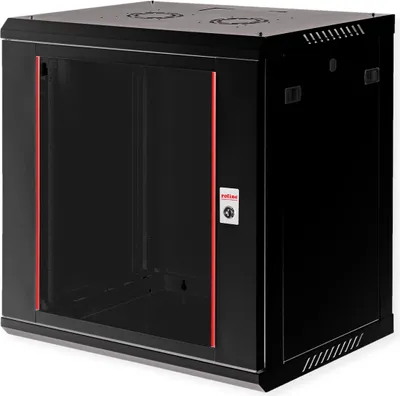 Obrázok produktu pre ROLINE 26.21.0285, Voľne stojací rack, 12U, 80 kg, Koľajnice racku, 15,6 kg, Čierna