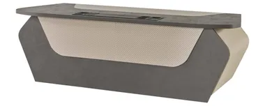 Image de Table de bureau Gris Bicolore Moderne Rectangulaire Design Style Bureau