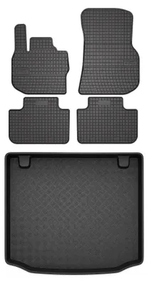 Produktbild von Gummimatten + Kofferraumwanne für BMW X3 G01 2017- (Standard-Kofferraum) – Schwarz, passgenau – Wielganizator SolidPRO