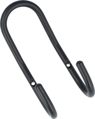 Produktbild von Industrial Look Kleiderhaken Doppelhaken Schwarz matt Wandhaken Metallhaken Huthaken Bolton