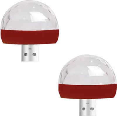 Produktbild von USB-Mini-Discolicht, Party-Lichterkugel mit Soundaktivierung, DJ-Discokugel-Bühnenbeleuchtung,red