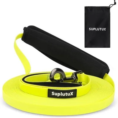 Produktbild von Hundeleine, 20 Meter lang, mit Griffpolster, wasserdichte Trainingsleine für große und kleine Hunde, robuste Hundeleine für den Außenbereich