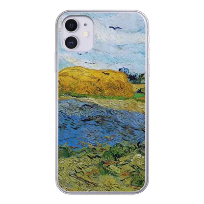 Produktbild von MuchoWow® Handyhülle Schutzhülle Hülle für iPhone 11 Heuballen unter einem regnerischen Himmel - Vincent van Gogh Silikon Softcase Handy Hülle - Handytasche