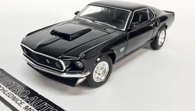 Zdjęcie produktu dla Ford Mustang Boss 429 (1969) - czarny WELLY 1:24