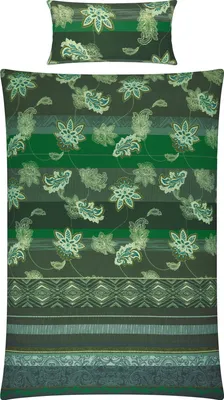 Produktbild von Erwin Müller Bettwäsche grün 1x 155x220 cm + 1x 40x80 cm