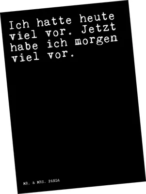 Produktbild von Mr. & Mrs. Panda Grußkarte Ich hatte heute viel... - Schwarz - Geschenk, Zitat, Ansichtskarten, einzelkarte, Männer, Postkarte, Sprüche, Freundin, Postkarten, lustig