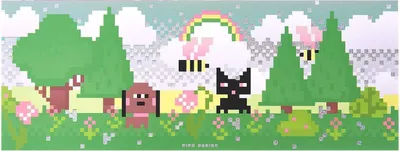 Produktbild von Wochenplaner 21 x 8 cm, Pixel, LandscapeMIX, 50 Blatt