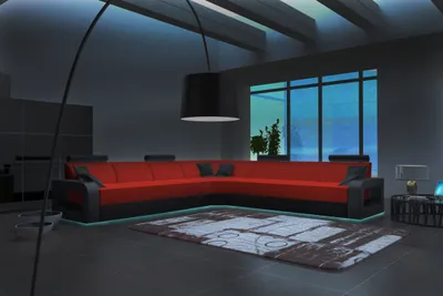 Produktbild von Big Sofa Ledersofa Schlafsofa Ecksofa Ledercouch Mit Bettfunktion Wohnlandschaft