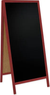 Produktbild von Kreidetafel/Holz Kundenstopper - robuste Werbetafeln für Innen und Außen rot / Classic / 72x160 cm