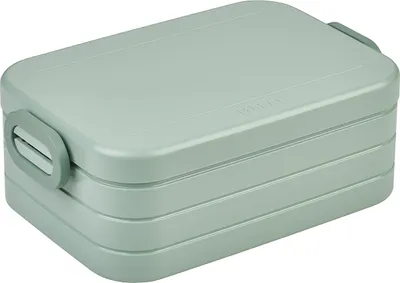 Produktbild von Mepal - Lunchbox Take a Break Midi - Brotdose To Go - Für 2 Sandwiches oder 4 Brotscheiben - Meal Prep Box - Essensbox mit Unterteilung - Spülmaschinenfest - 900 ml - Nordic Sage