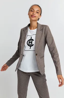 Produktbild von Ichi IHKATE Damen Blazer Kurzblazer Jacke mit Stretch und Reverskragen