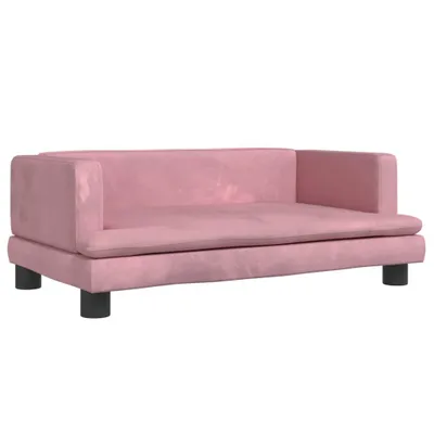 Immagine prodotto di Divano per bambini rosa 80x45x30 cm in velluto