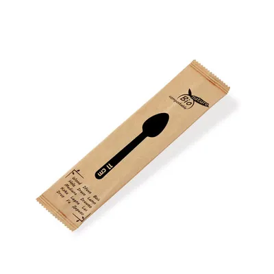 Produktbild von 100x -Nature Holz Kaffeelöffel aus Holz einzeln hygienisch verpackt 11cm