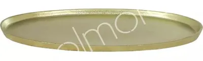 Produktbild von Dekoteller oval ALU RAW/NEWBRONZE 61x33x7