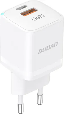 Immagine prodotto di Gan 33W Pps Usb C/Usb Dudao A13Pro Caricatore di rete - Bianco