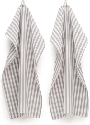 Immagine prodotto di Asciugamani da cucina, confezione da 4, 100% cotone, 45x70 cm, a righe, per la cucina