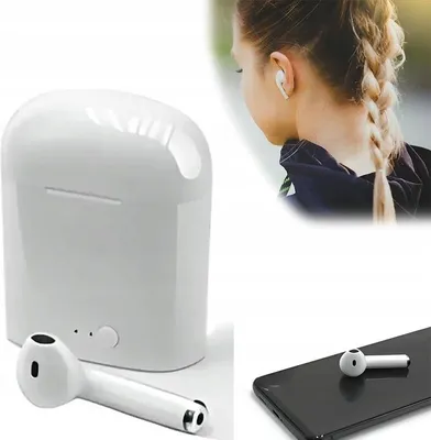 Immagine prodotto di Auricolari wireless i7s TWS Bluetooth con powerbank custodia di ricarica microfono audio stereo portatili