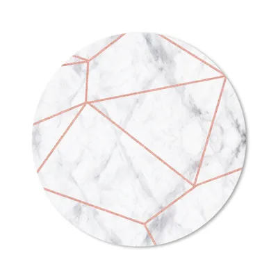 Produktbild von MuchoWow® Mauspad Mousepad Marmor - Roségold - Weiß 30x30 cm - Mousepads - Maus Mat - Pad - Mausunterlage - Tischunterlage - Schreibtischmatten
