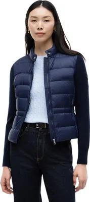Productafbeelding van Tommy Hilfiger dames gewatteerde jas, model Lw Down Knit Mix, artikelnummer WW0WW51095, blauw (donker)