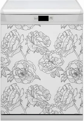 Produktbild von Magnetmatte Geschirrspüle Abwaschbar Küche Magnete  Nachbildung 60x80 cm  - Gezogene Rosen