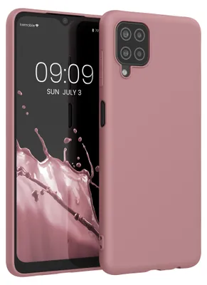 Produktbild von kwmobile Handyhülle für Samsung Galaxy A12 Hülle - TPU Case - Kabelloses Laden - Schutzhülle Cover in Altrosa matt
