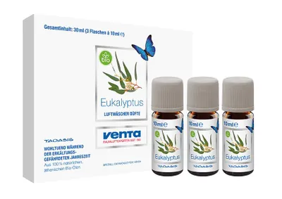 Produktbild von Venta 6047000 -Duft - Eukalyptus - 3 Flaschen - a´10 ml-ätherischeÖle