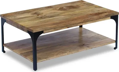 Zdjęcie produktu dla The Living Store stolik kawowy drewno mango 100x60x38 cm