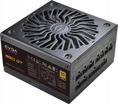 Obrázek produktu pro EVGA 220-GT-0850-Y1, 850 W, 220 - 240 V, 3 A, 92%, Nadproud, Nadměrná zátěž, Přepětí, Zkrat, Podpětí, 24-pin ATX
