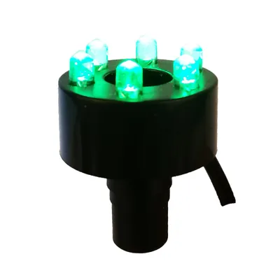 Immagine prodotto di KÖHKO Illuminazione ad anello LED con cavo di collegamento da 2 m per fontane a pietra sorgente 29002 – Verde