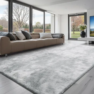 Obrázek produktu pro Koberec VEVOR s vysokým vlasem, 2743x3658 mm, načechraný koberec z třívrstvého materiálu, výška vlasu 35 mm, pro velké obývací pokoje, domácí kino, obývací pokoj, bez žmolků a měkký, snadno se čistí