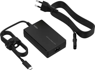 Zdjęcie produktu dla Belkin USB-C GaN zasilacz 100W Power Delivery czarny INC016vfBK