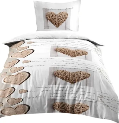 Image de Housse de couette + taie Charming coeur