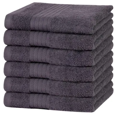 Produktbild von 6er Set Handtücher aus 100% Baumwolle, grau