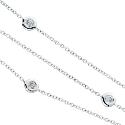 Produktbild von Brillantcollier Weißgold 750 18K Natur Diamanten 0.15ct  45