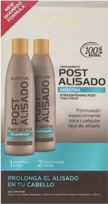 Produktbild von Kativa Salt-Free Straightening Post Treatment Stärkungspflege zur Haarglättung mit Keratin 250 ml + 250 ml