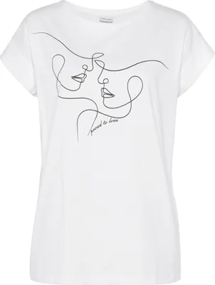 Produktbild von LASCANA Kurzarmshirt weiß Größe 44/46