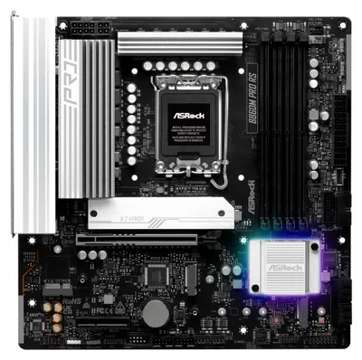 Zdjęcie produktu dla Asrock B860M Pro RS, Intel, LGA 1851 (Socket V1), DDR5-SDRAM, 256 GB, DIMM, Dwukanałowy